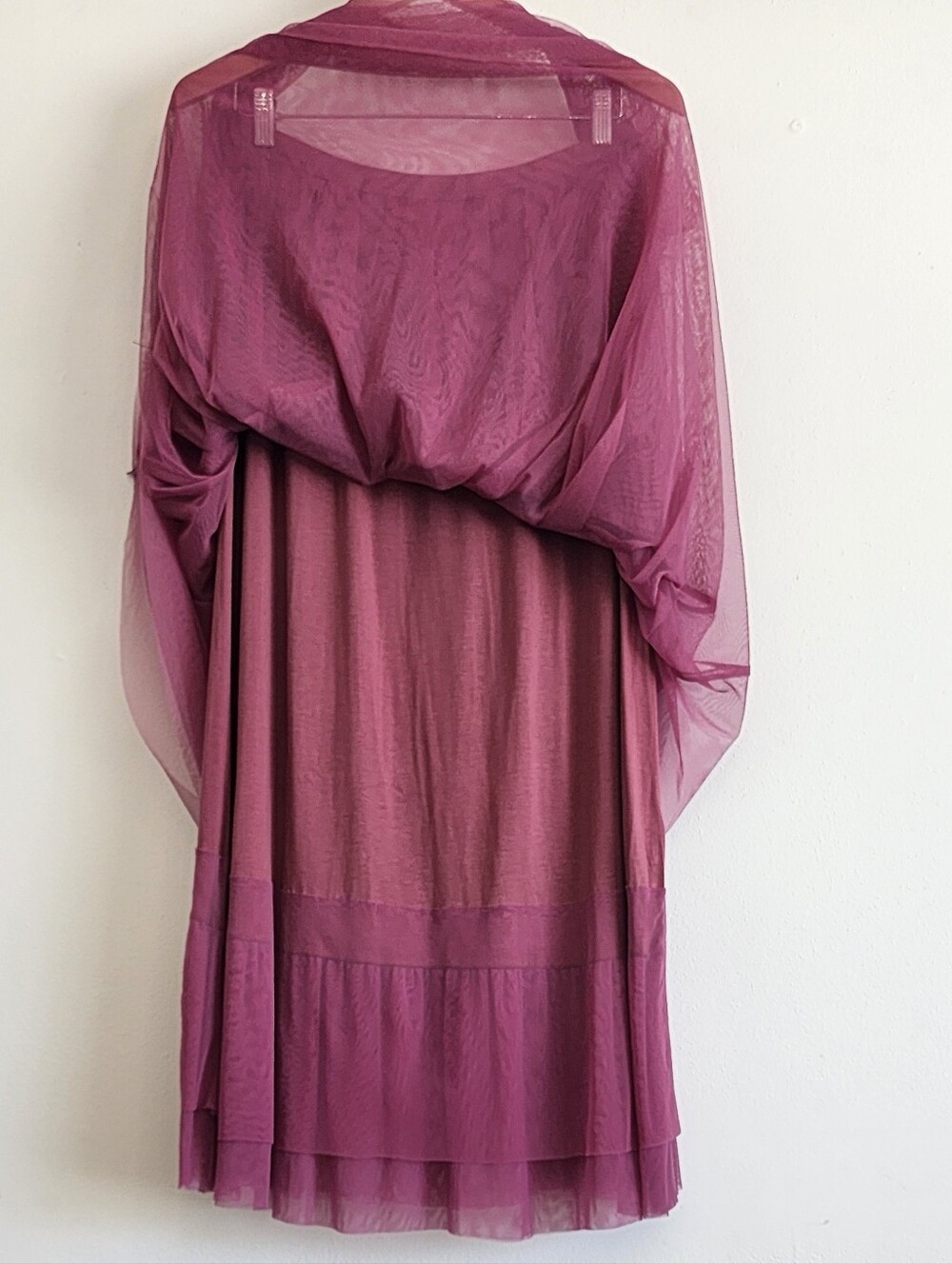 Flowy Tulle Maxi Skirt Peruvian Connection Giselle Masala Pink Size MED NWT - Picture 4 of 11
